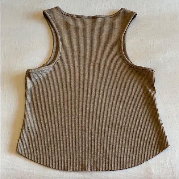 VS PINK Embroidered Grey Cropped Tank - Picture 3 of 7